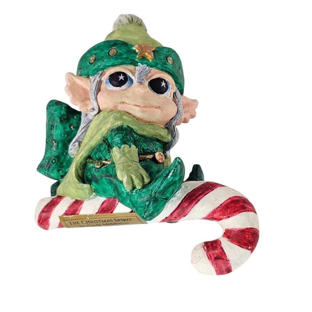 The Christmas Spirit Elf Figurine By Gayle Middleton Ornament Willitts Designs